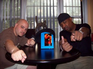 Johnny Juice and Chuck D - Showing the new eMotion Digital Frame DVD Player Johnny Juice and Chuck D - Showing the new eMotion Digital Frame DVD Player