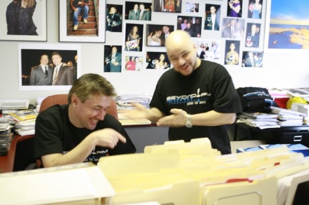 DJ Johnny Juice Rosado and Norm Levy - Cracking up as usual DJ Johnny Juice Rosado and Norm Levy - Cracking up as usual