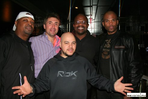 Chuck D, Norm Levy, Ward Alston, DMC & Johnny Juice